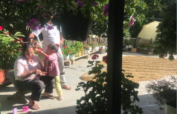 granny with grand daughter on coffee farm