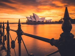 sunset at Sydney Opera House, Australia by Liam-Pozz